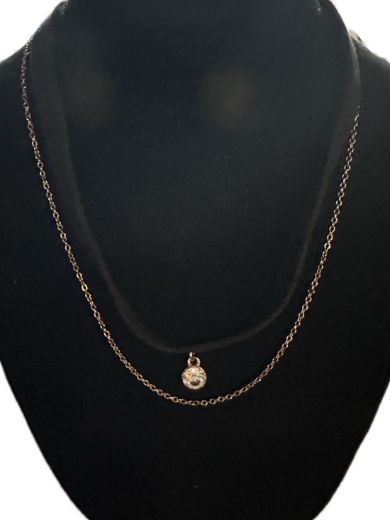 Jewelry - TWO TIER CHOKER NECKLACE WITH SOLITAIRE RHINESTONE
